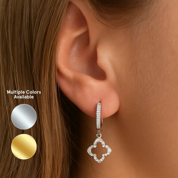 Jewelry - “Ireland” ✨ Clover Petite Hoop Earrings (gold OR silver)